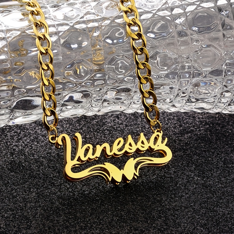 Custom Double-Layer Heart-Shaped Butterfly Pendant Necklace, Unisex Gift